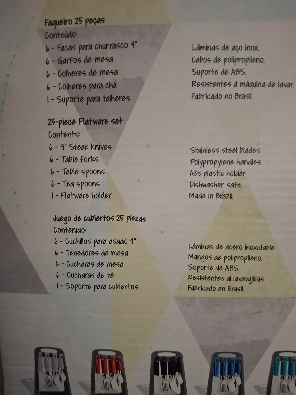 Faqueiro Tramontina 25 peças Novo - Foto 2