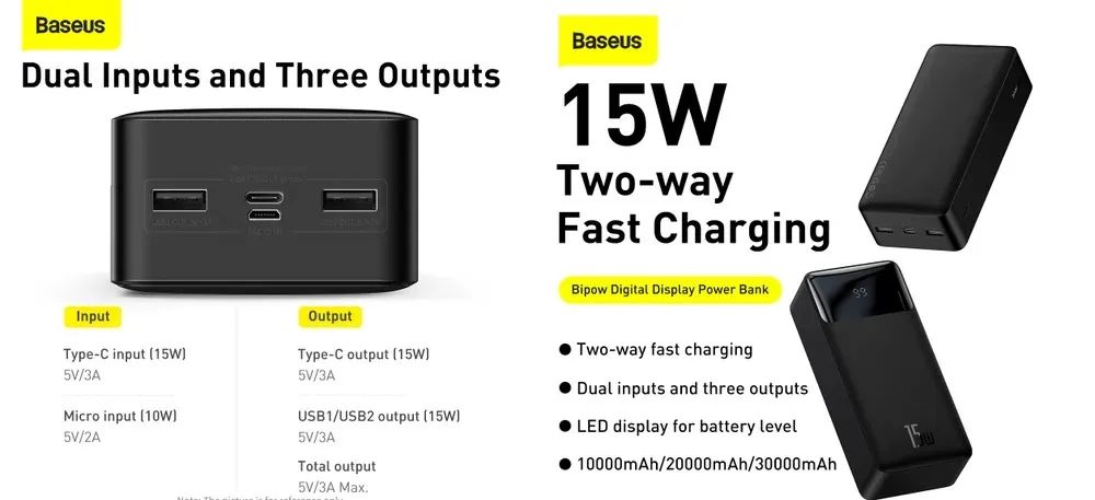 Powerbank Baseus 30000mah 15w Display Digital Carga Rápida Lacrada - Foto 5