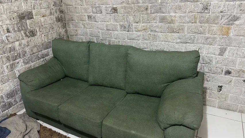 Lindo sofá de linho três lugares  - Foto 3