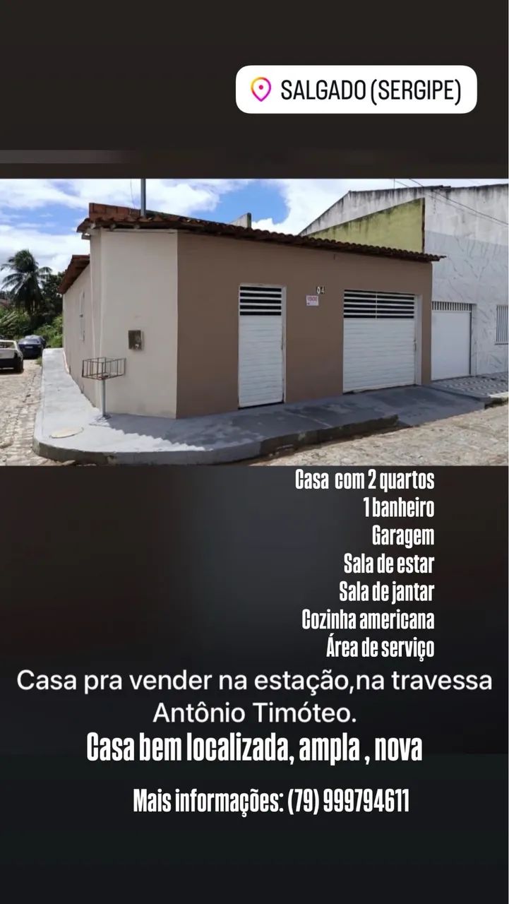Vende-se casa No Bairro Estação - Salgado-SE - Foto 2