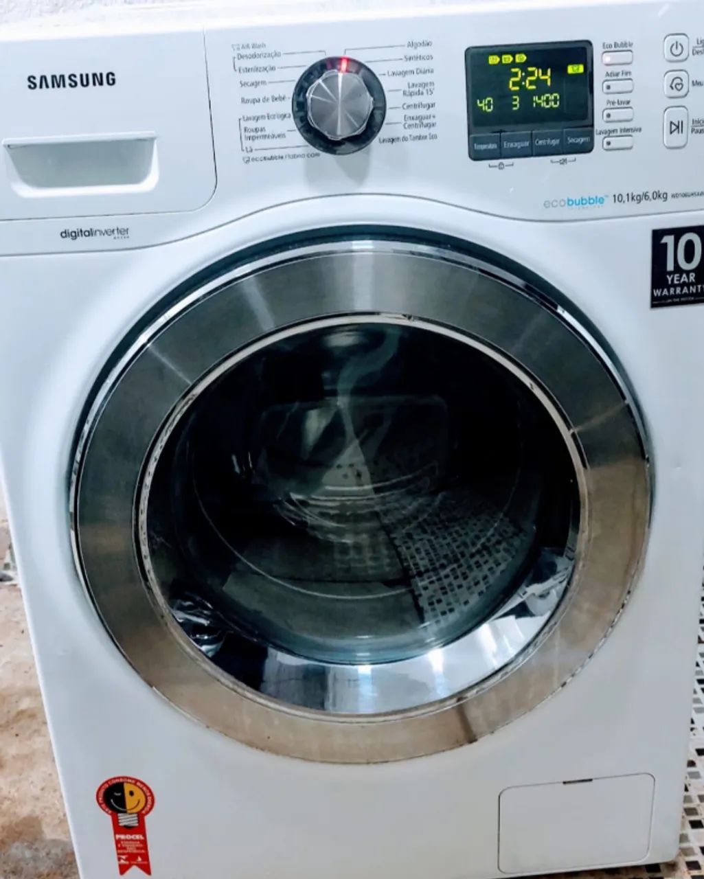 LAVA E SECA SAMSUNG (Tudo funcionando Leia o Anúncio).Eco Bubble Entrega Grátis*! Garantia - Foto 3
