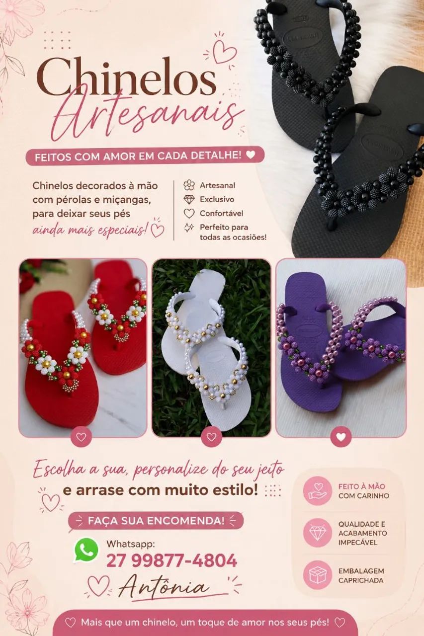 Chinelos costumizados 