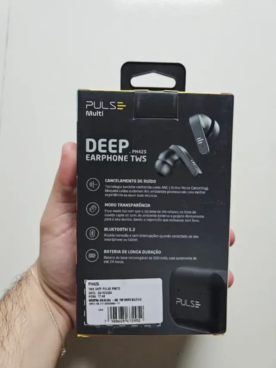 Fone TWS Sem Fio Deep Pulse - Preto - Foto 2