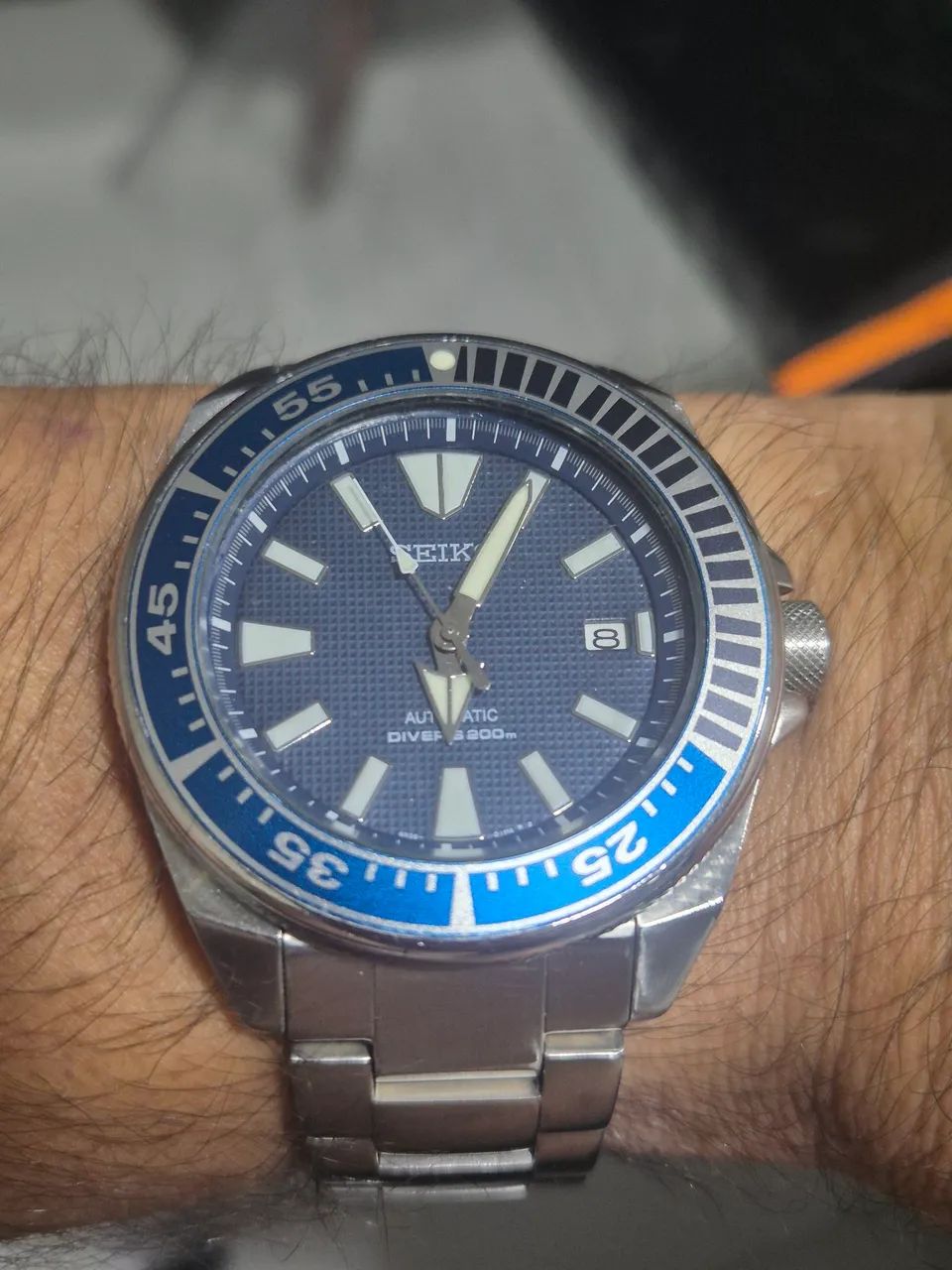 Relógio SEIKO PROSPEX SAMURAI  AUTOMÁTICO  200 METROS    -   FUNCIONANDO PERFEITAMENTE