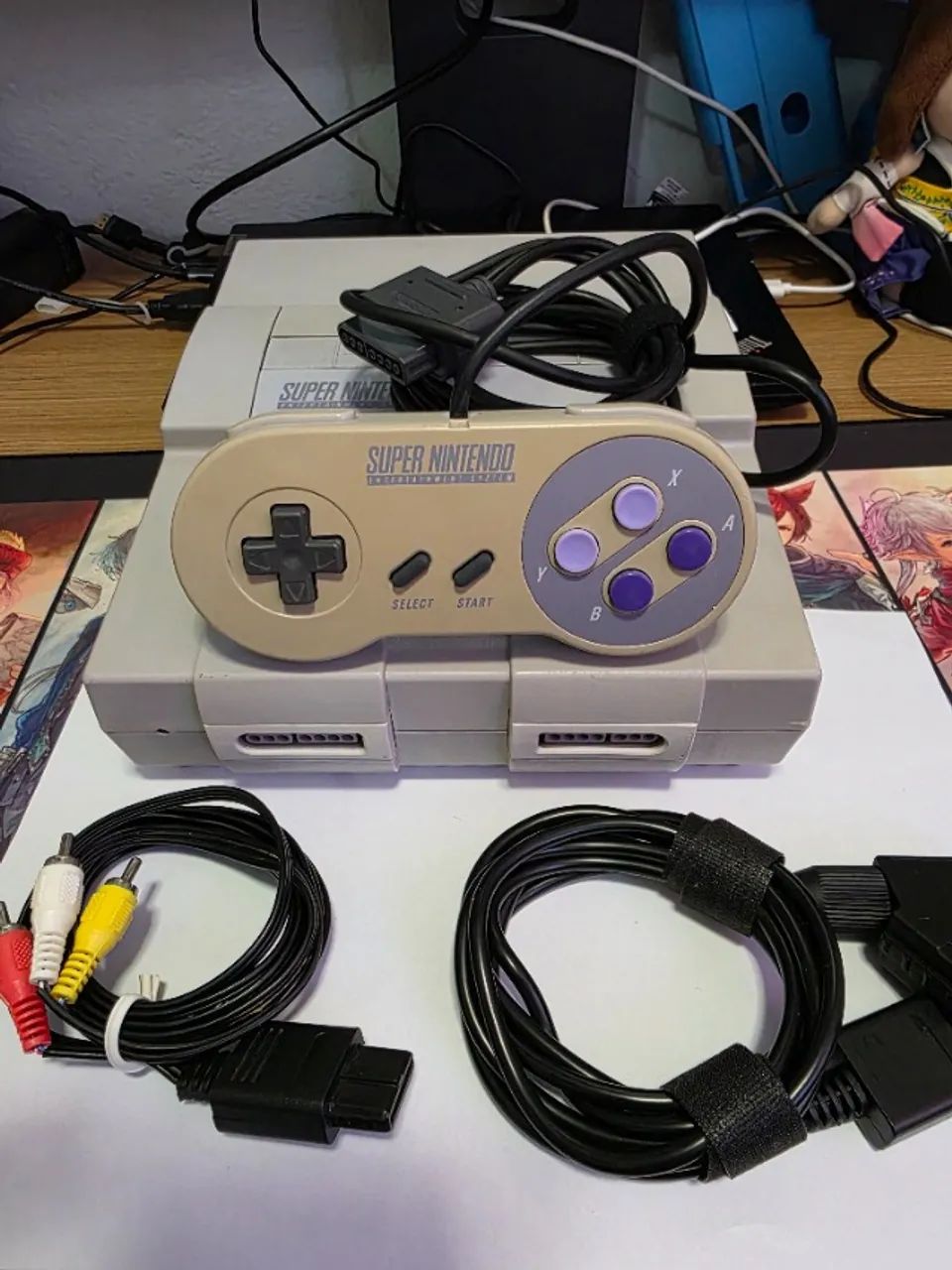 Super Nintendo com controle original