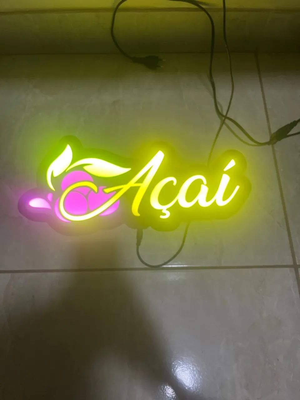 Vendo placa iluminada açaí - Foto 2