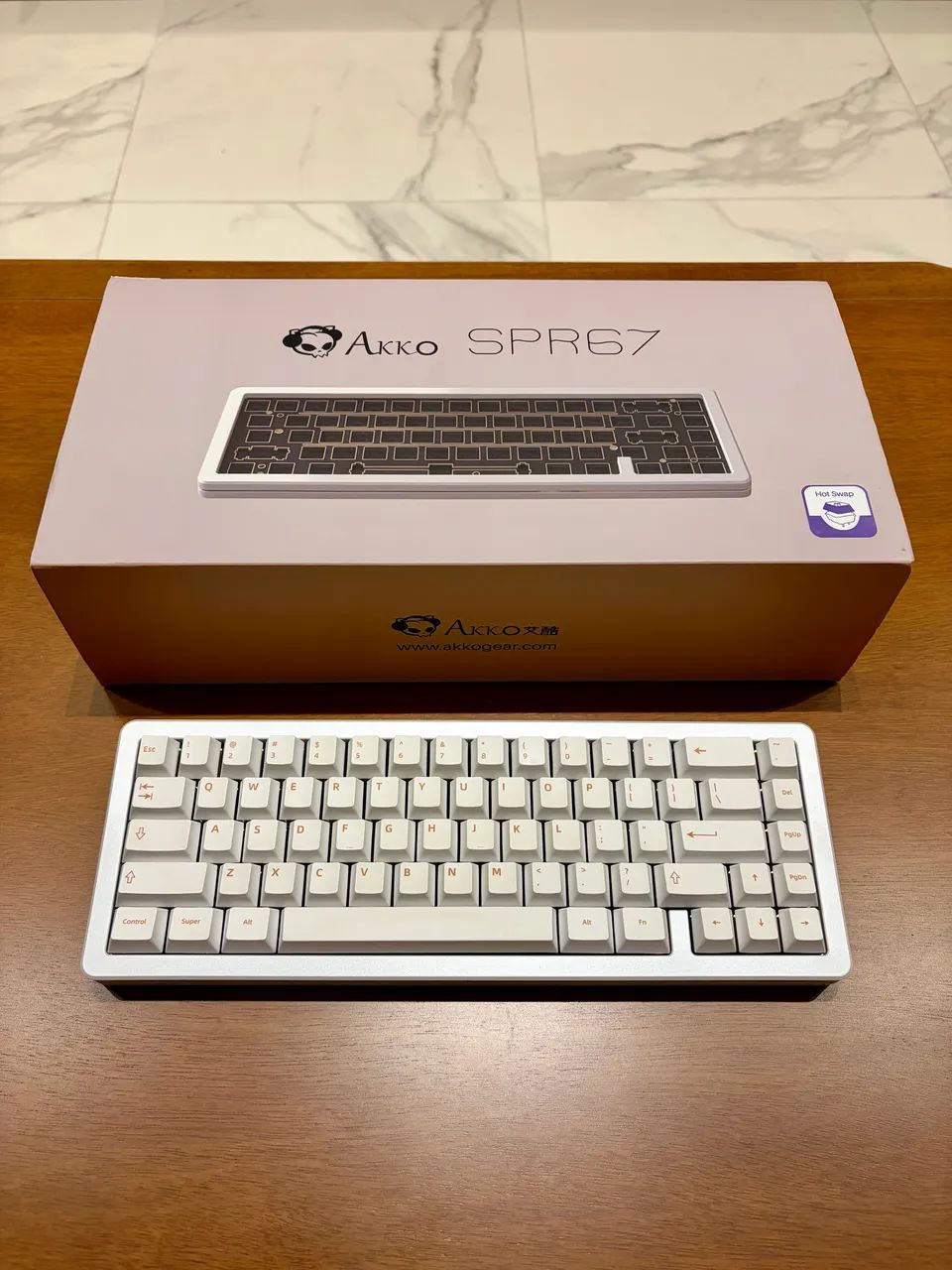 Teclado Mecânico Akko SPR67 Branco Completo