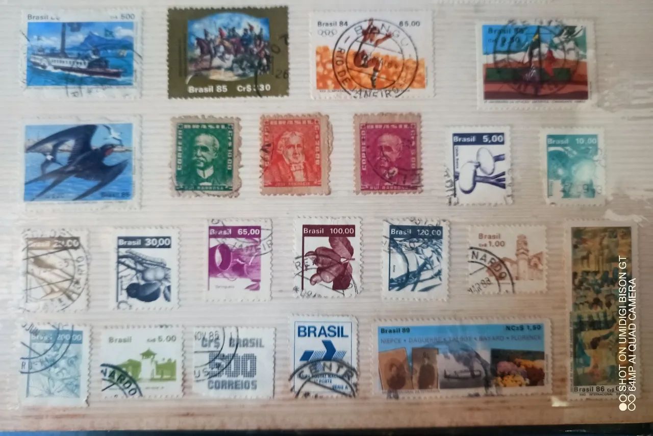 Selos antigos, Brasil e alguns países  - Foto 2