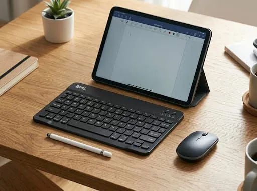 Kit Tablet: Teclado sem fio BML + Caneta + Mouse (Na caixa)