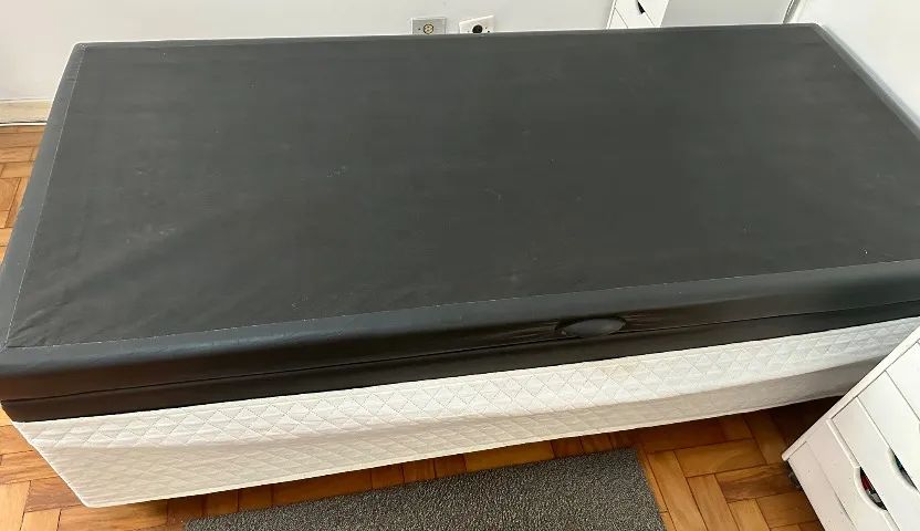 Cama box solteiro com cama adicional e colchão 