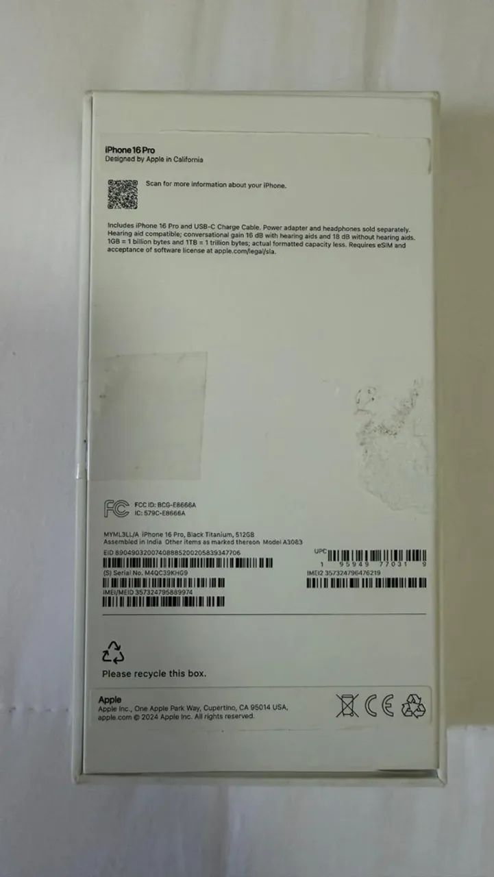 Iphone 16 pro 512 gb preto - Foto 2
