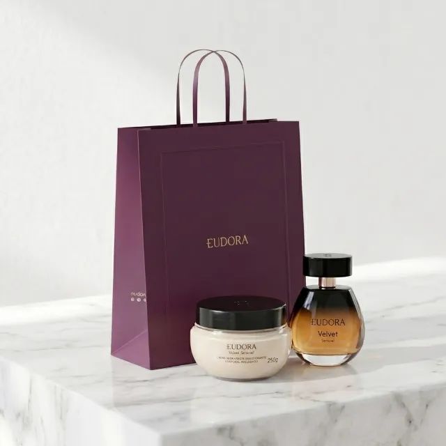 Kit Presente Eudora Velvet Sensual Perfume + Hidratante 250g - Foto 4