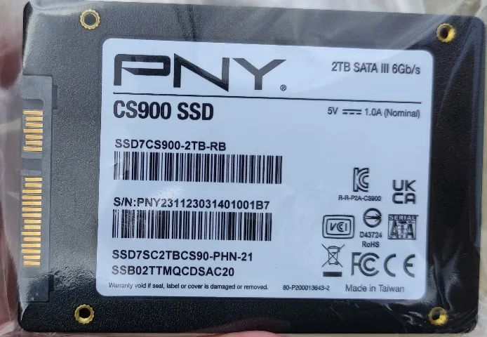 SSD CS900 2Tb PNY (Usado, funcionando perfeitamente e saúde em 92%) - Foto 2