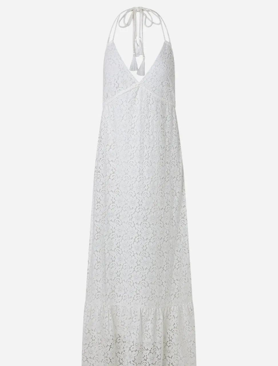 Vestido Longo Branco de Renda Elegante - Foto 2