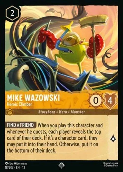 Carta Avulsa Lorcana Mike Wazowski - Heroic Climber