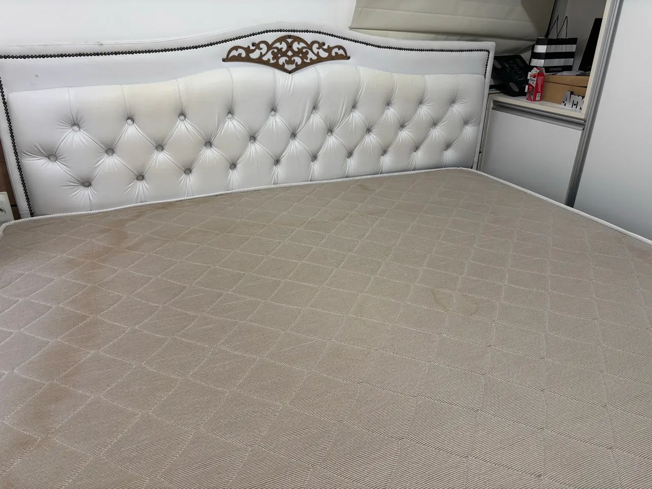 Cama king com bau + cabeceira  - Foto 3