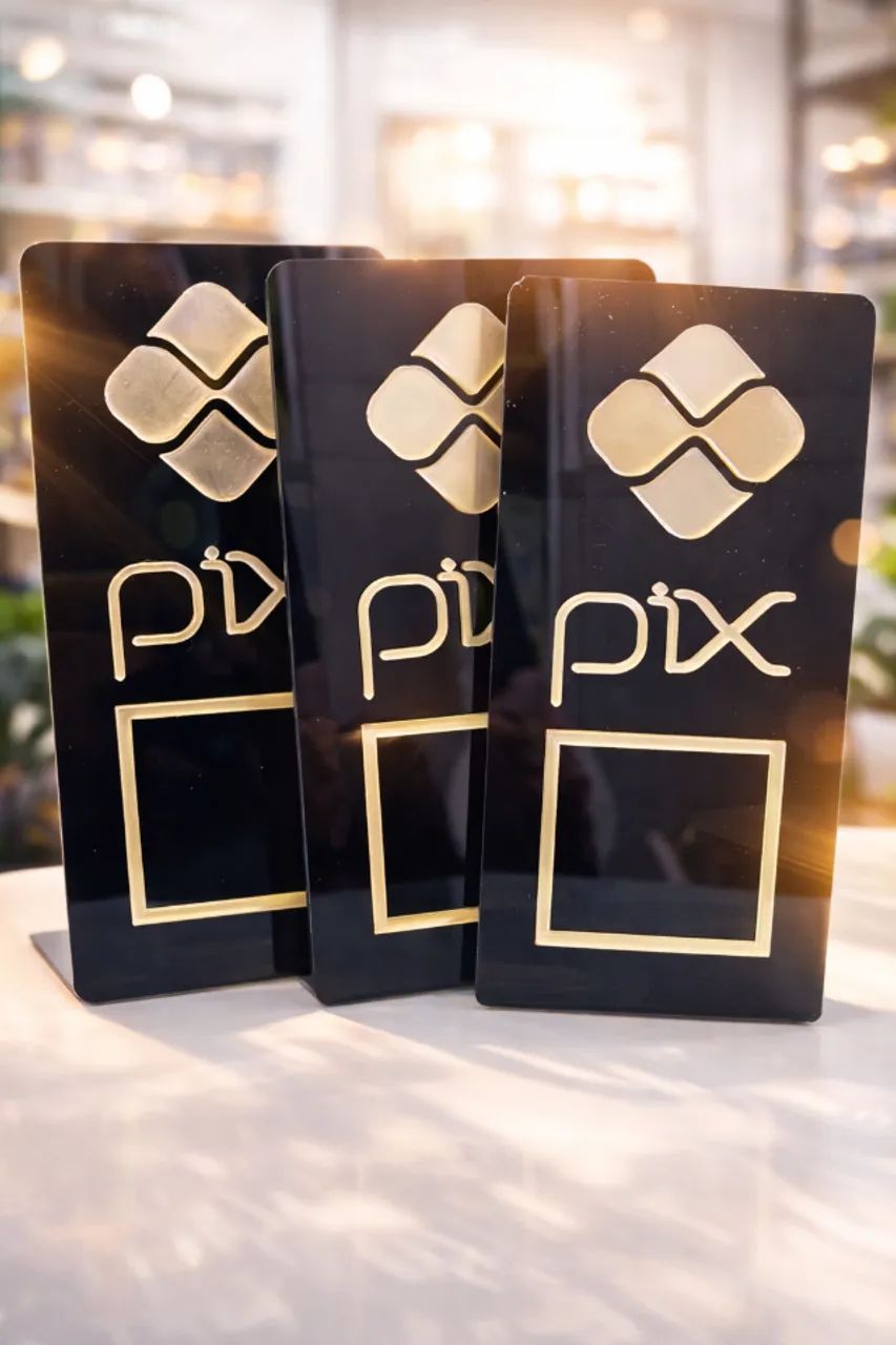 Placa Pix com QR Code Personalizada em Acrílico | Receba Fácil e Rápido - Foto 3