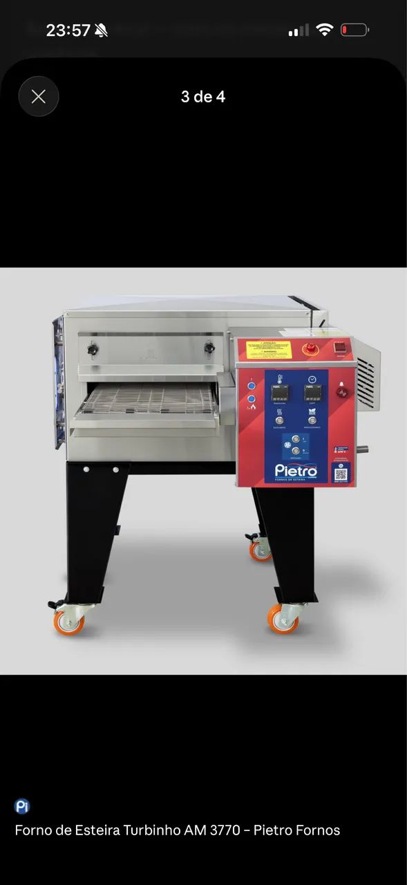 Forno esteira Pietro 