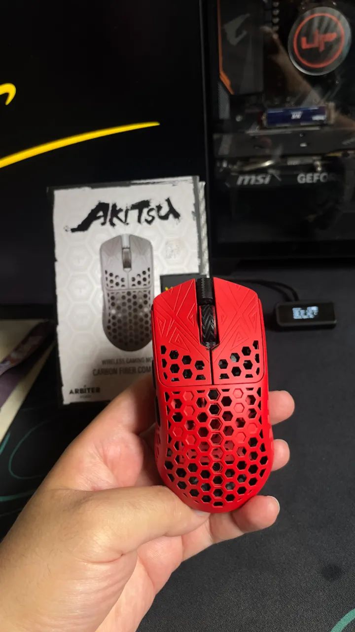 Mouse Akitsu v2 Vermelho - PERSONALIZADO - Foto 3