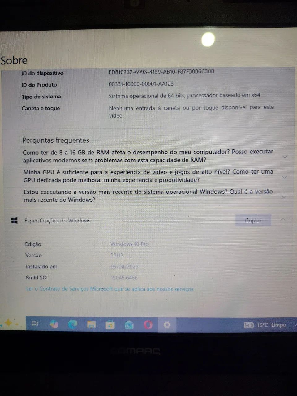 Notebooki5 8 ram SSD não tem a bateria  - Foto 3