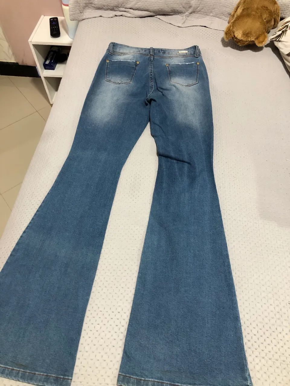 Calça flare lavagem média  - Foto 2
