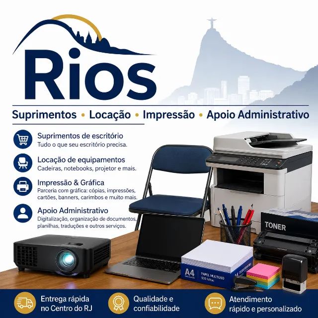 Aluguel de Equipamentos de Escritório - Centro do Rio - Prestação de Serviços