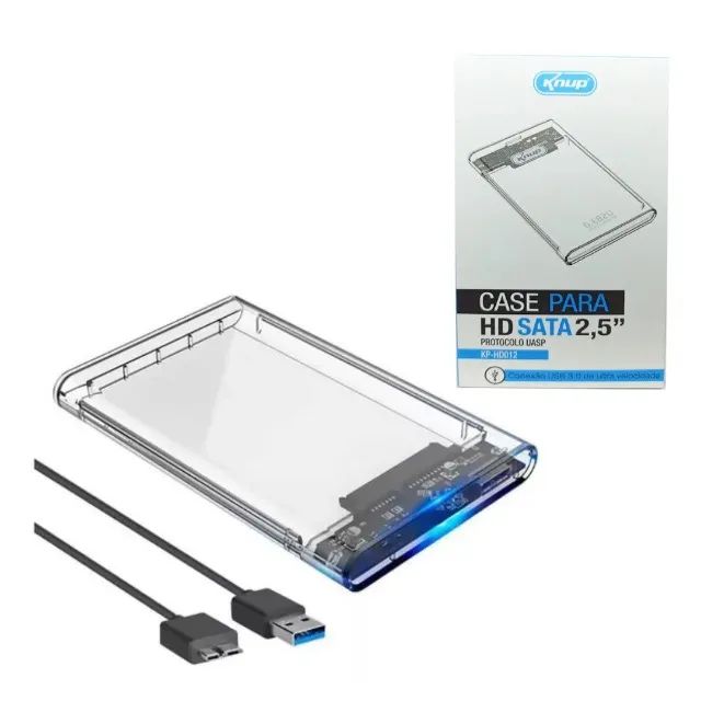 Case para Hd Sata 3.0 Transparente 2.5? Knup Kp-hd012 *ENTREGA GRÁTIS* - Foto 2