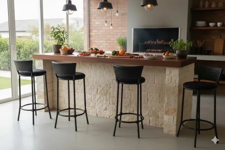 Banqueta com Encosto Rústico - R$ 239,00 cada - Foto 3