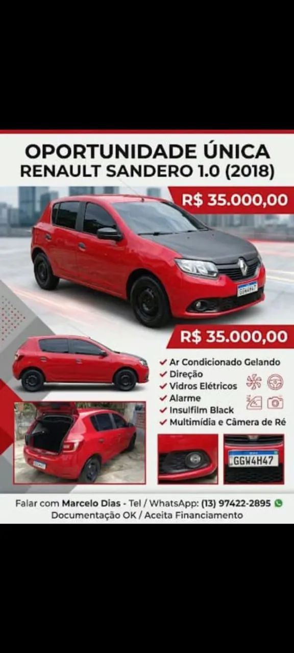 Renault Sandero AUTHENTIQUE 1.0 12V FLEX 2018