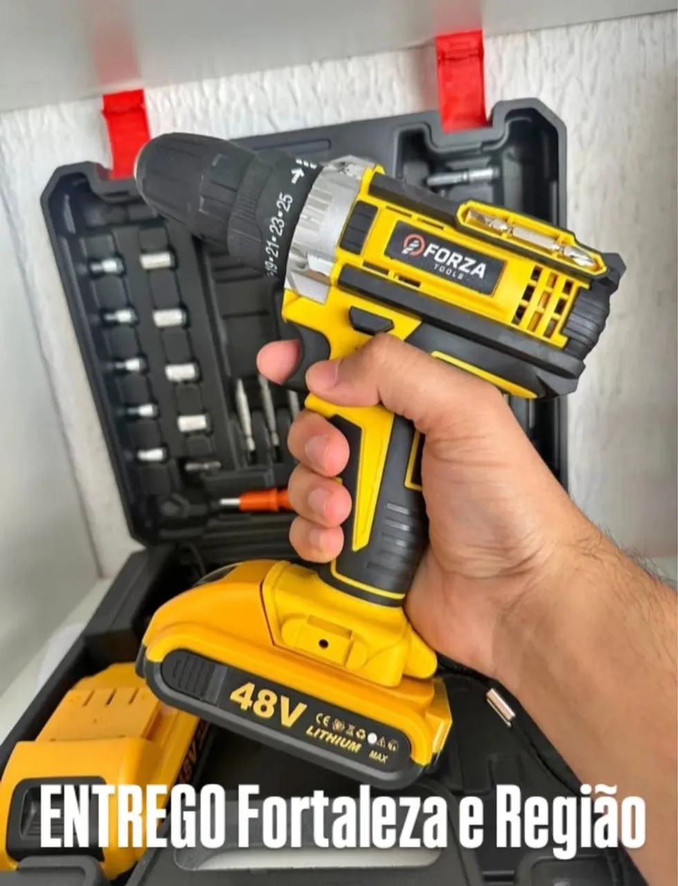めい Parafusadeira 48v acessórios e maleta NOVA PROMOÇÃO - Ferramentas