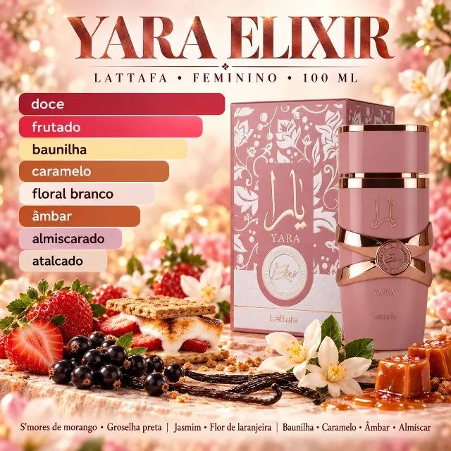 Yara Elixir Lattafa Fem 100ml EDP - Original - Foto 5