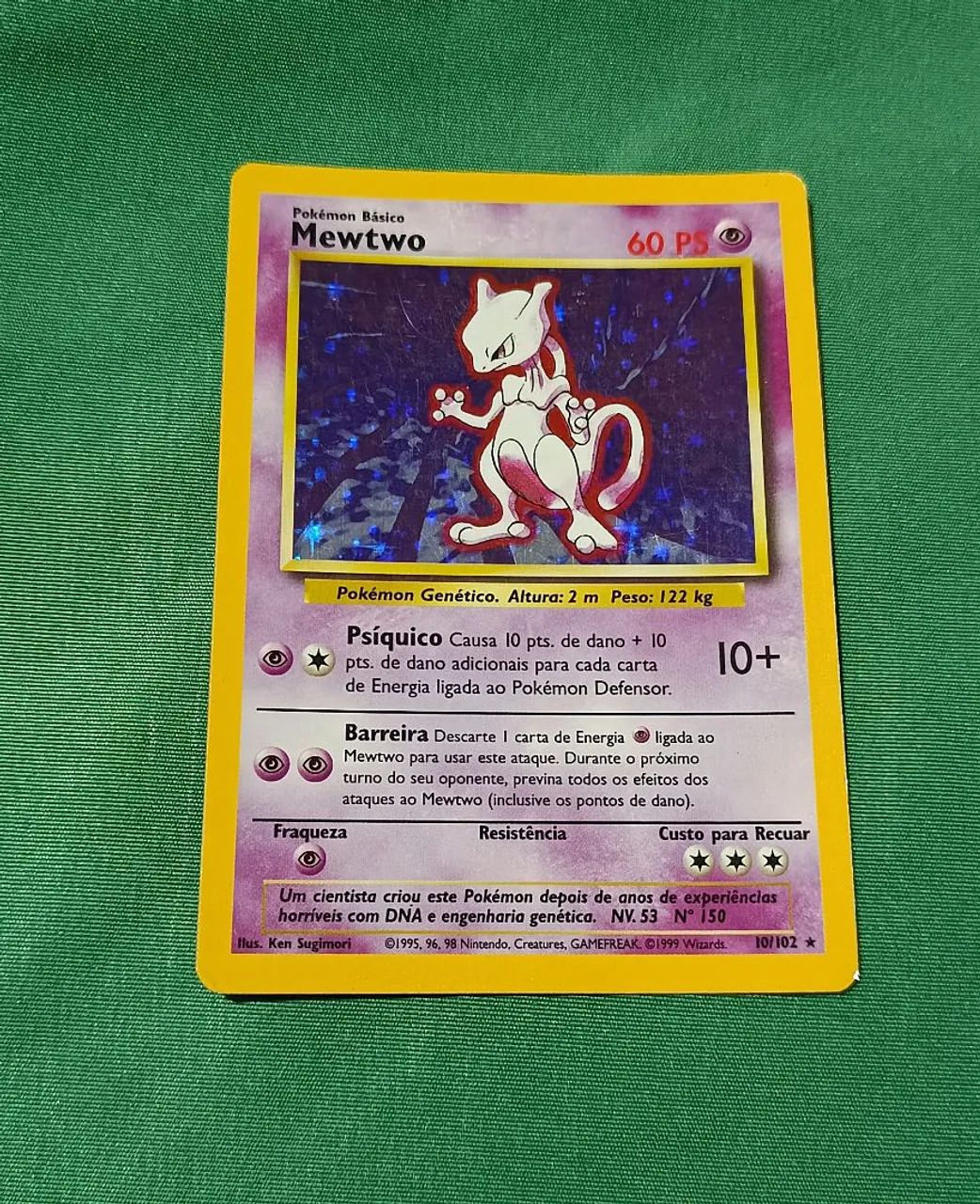 Card pokémon mewtwo antigo