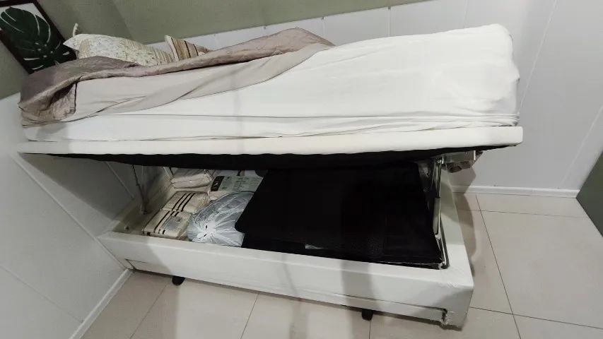 Cama Box Ortobom Baú com Colchão Auxiliar e Colchão Solteiro - Foto 4