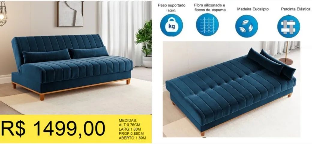 SOFA CAMA A PRONTA=ENTREGA  - Foto 2