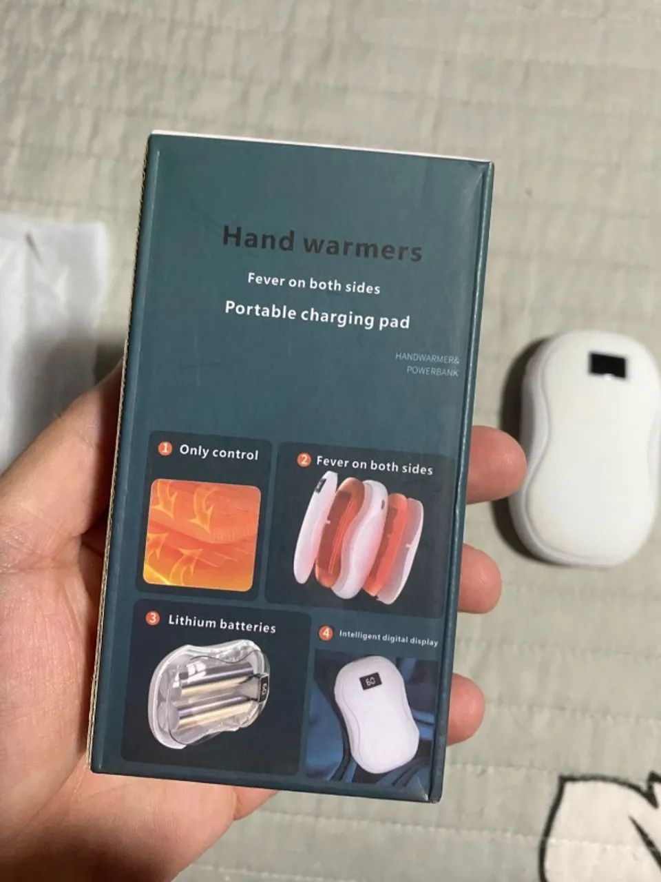 Powerbank + Aquecedor de Mão Digital N20 Branco - Foto 4