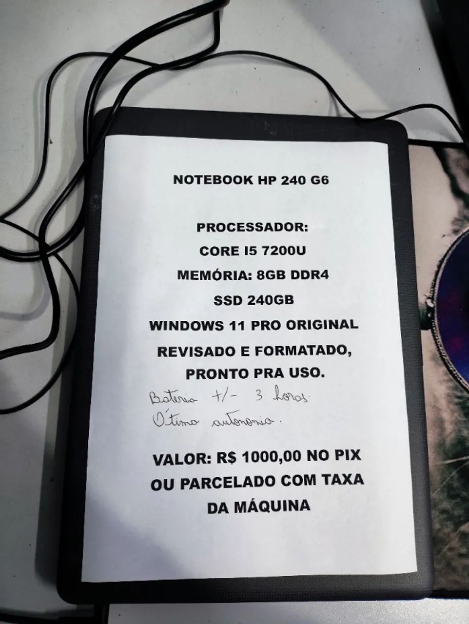 Notebook HP 240 G6 Core i5 7200 - Foto 3