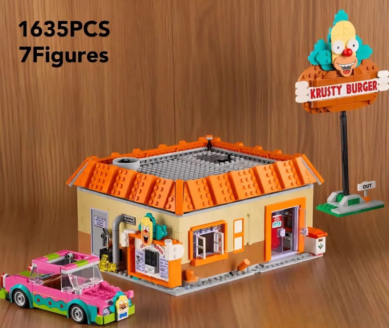 BLOCOS DE MONTAR KRUSTY BURGER SIMPSONS 1635 PEÇAS MODELO 10352 TIPO LEGO - Foto 4