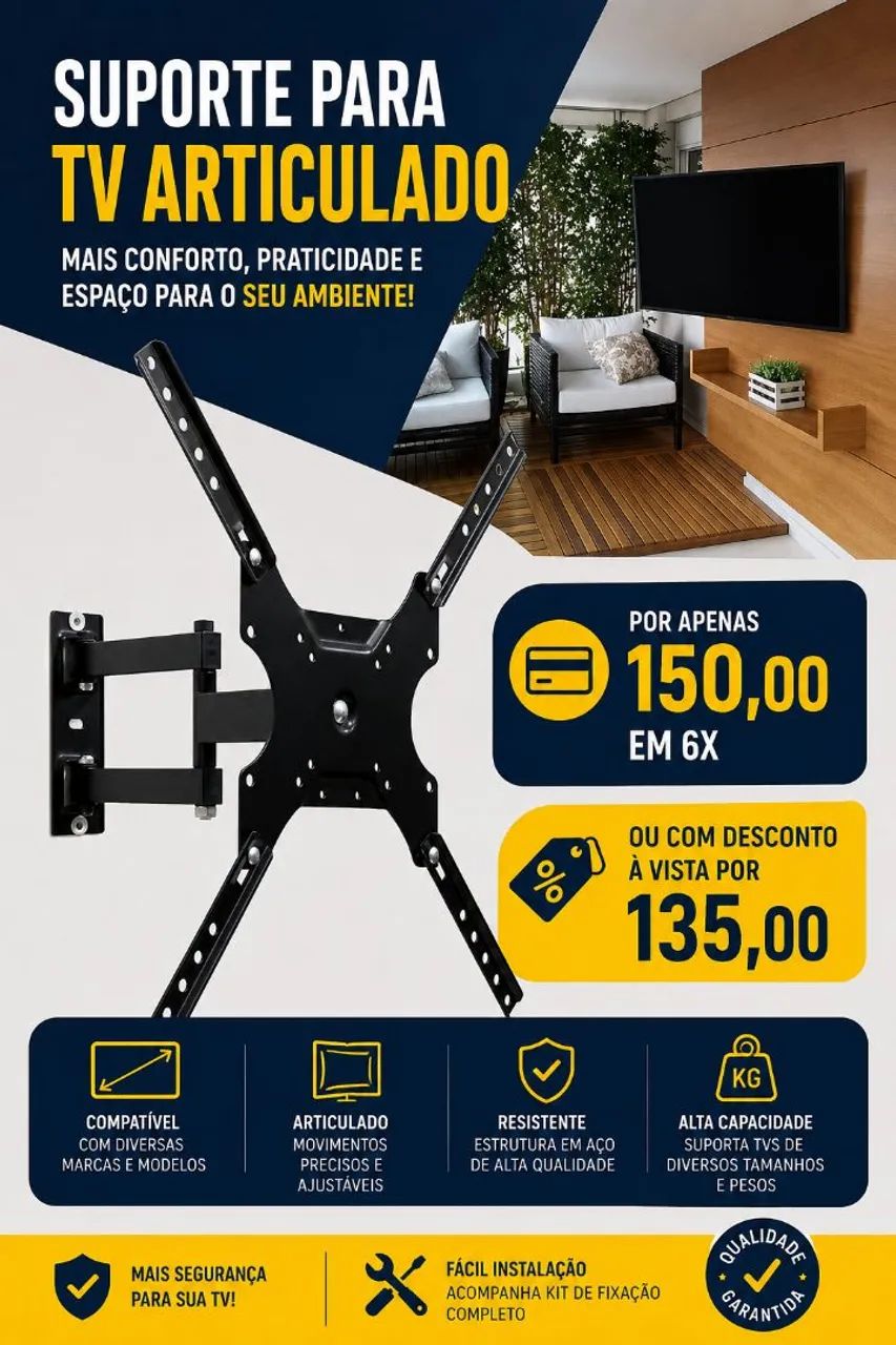 Suporte para tv articulado