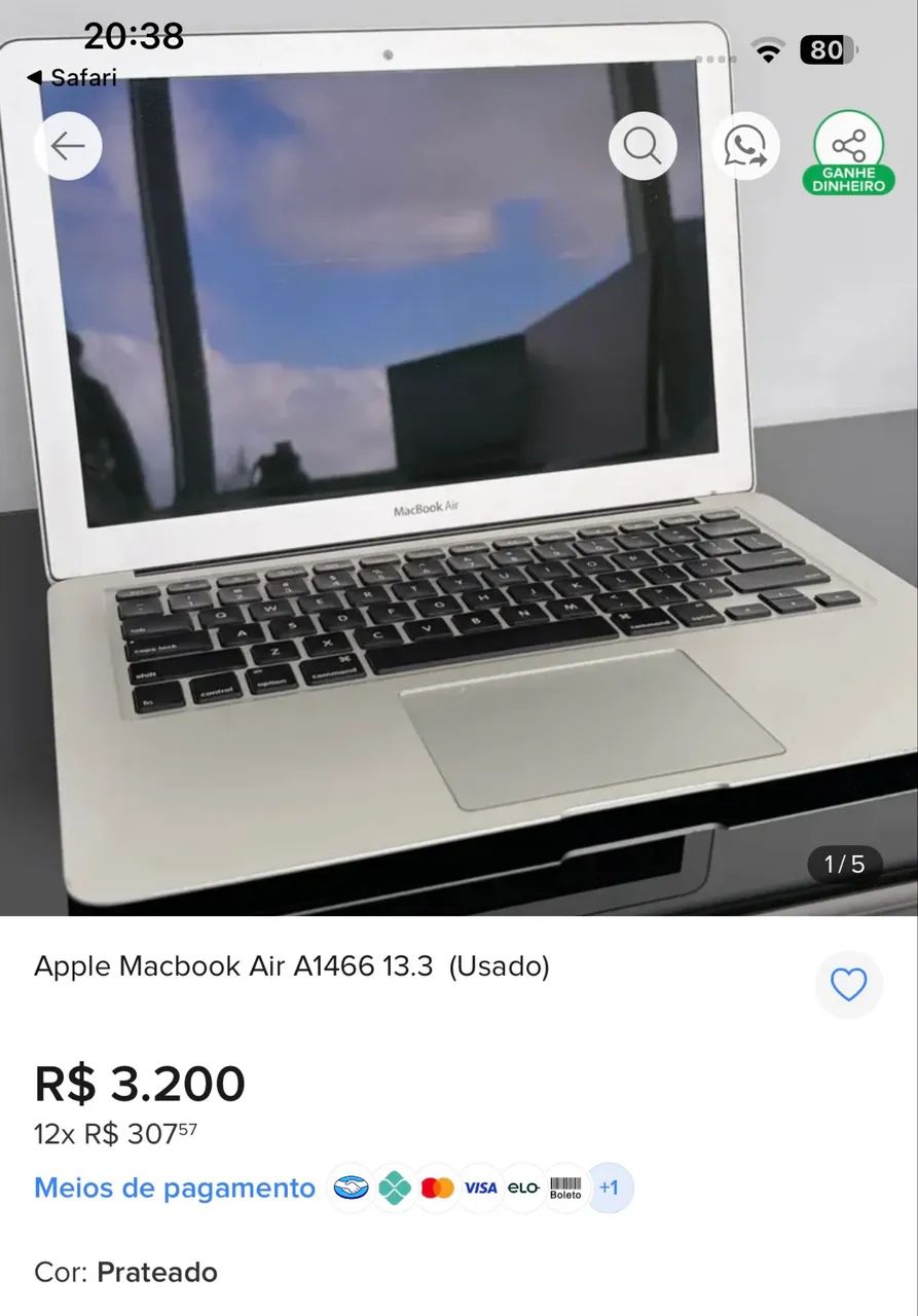 Troco MacBook Air 13? 2017 por Iphone  - Foto 5