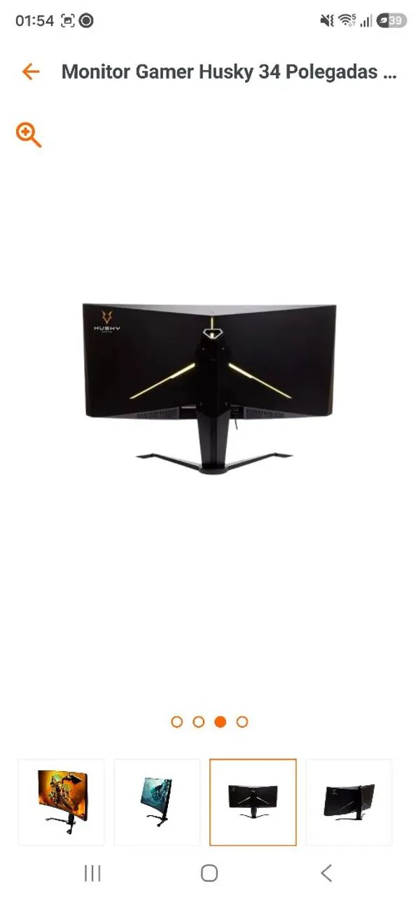 Monitor gamer Husky 34 polegadas 144hz curvo (aceito troca por monitor menor mais volta) - Foto 3