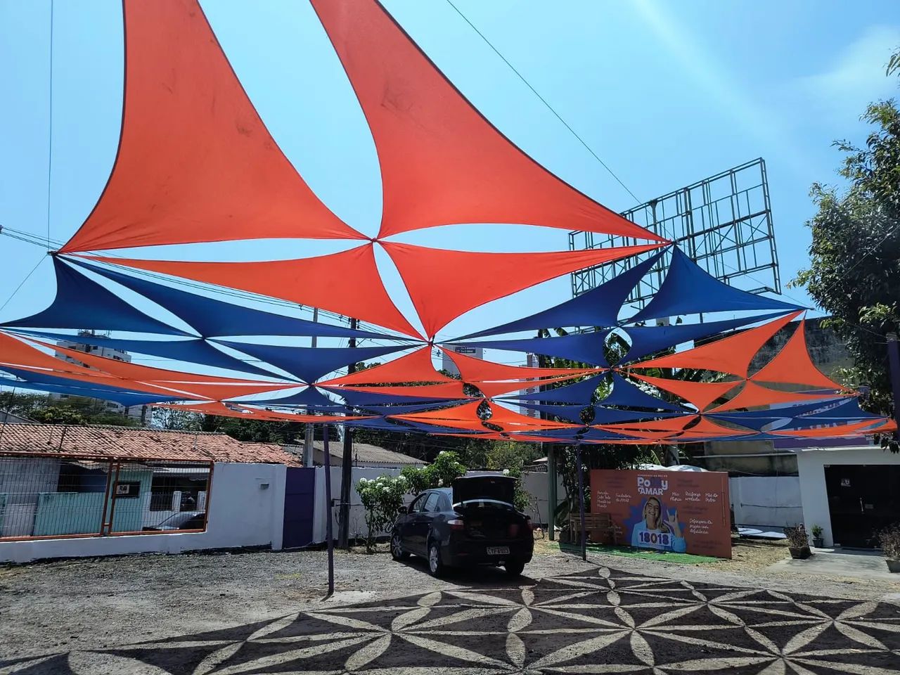 Decoração com malhas para comitê  - Foto 5
