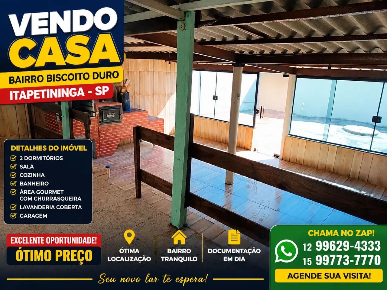 VENDO CASA NA ENTRADA DO BAIRRO BISCOITO DURO ITAPETININGA -SP 