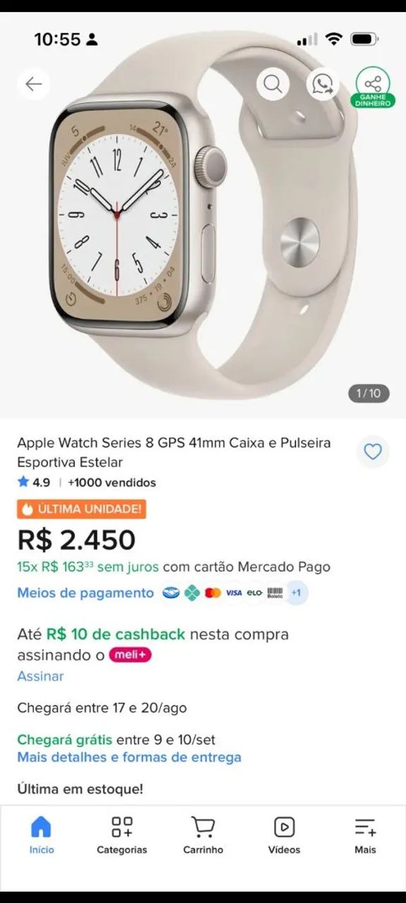apple watch gold series 8 gps cellular 41mm. 