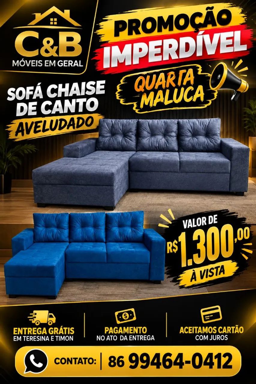 Sofá Chaise Novo