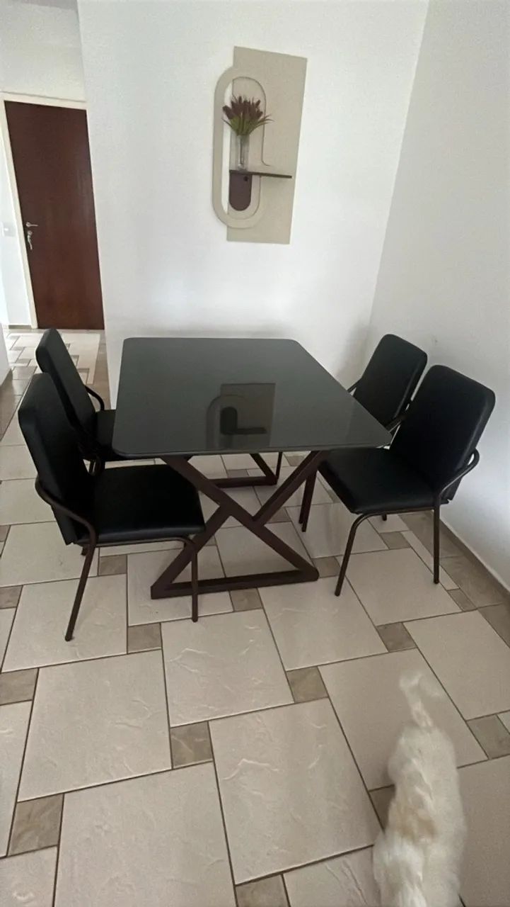 Conjunto de mesa de jantar 4 lugares 
