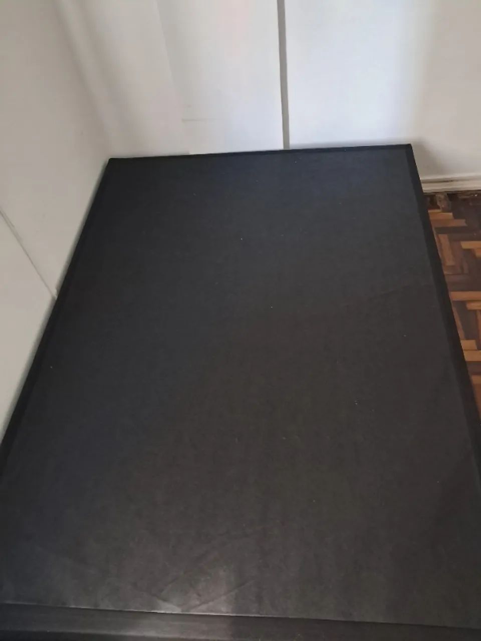 Base Box Casal 138x36 Suede Preto - Cristalflex