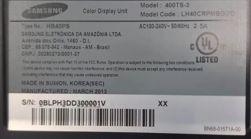 Monitor Profissional SAMSUNG 40" Full HD Tela Touch Screen - Foto 4