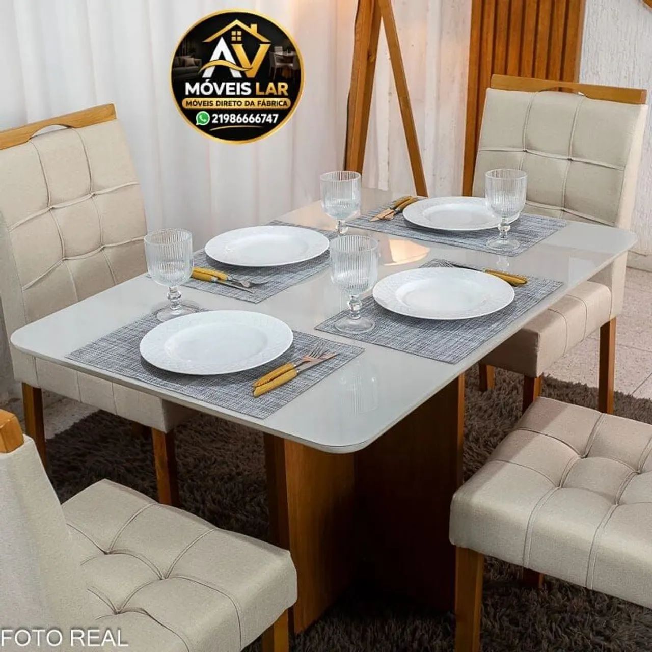 Mesa de jantar com 4 cadeiras  - Foto 3