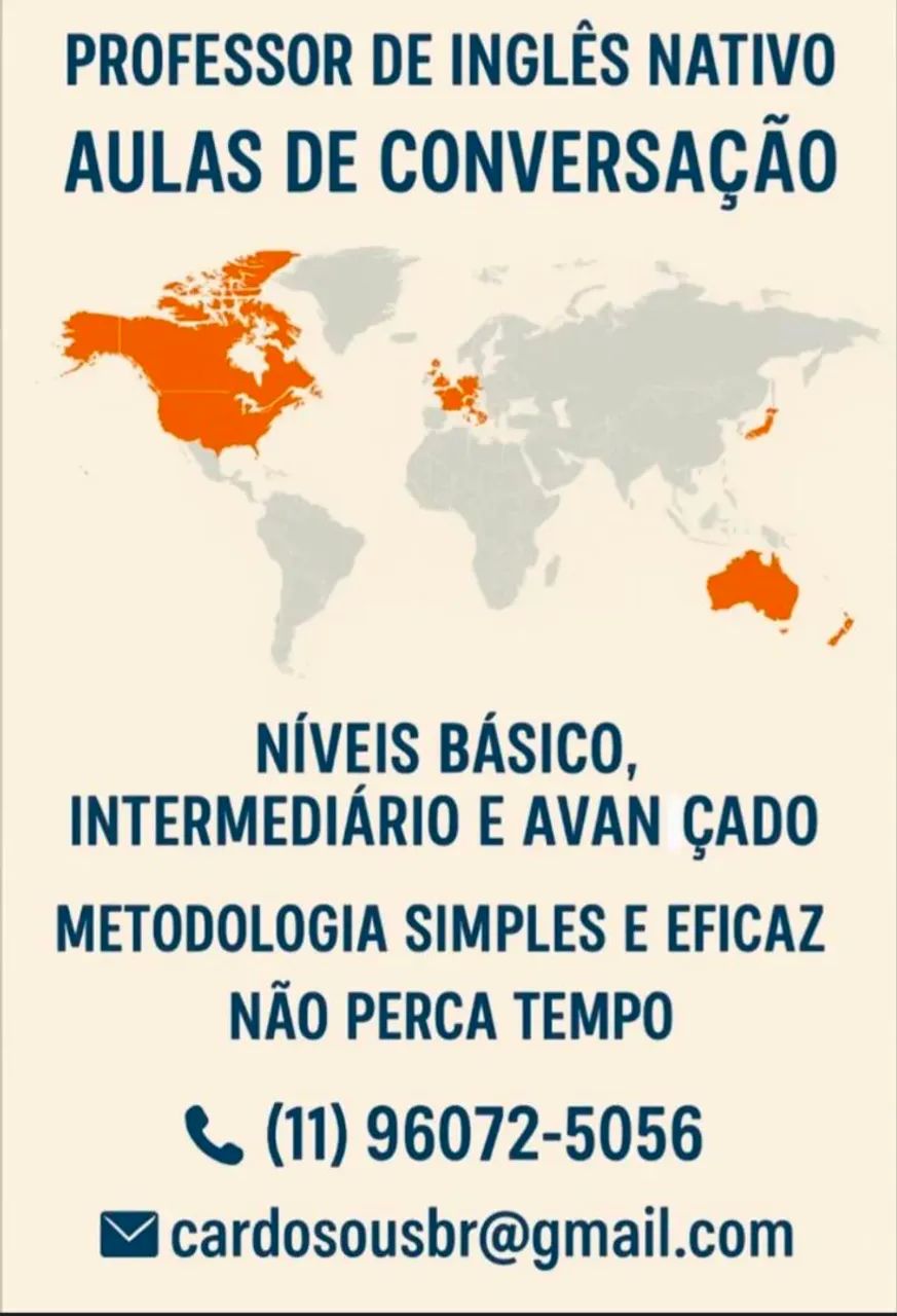 Professor de inglês nativo 