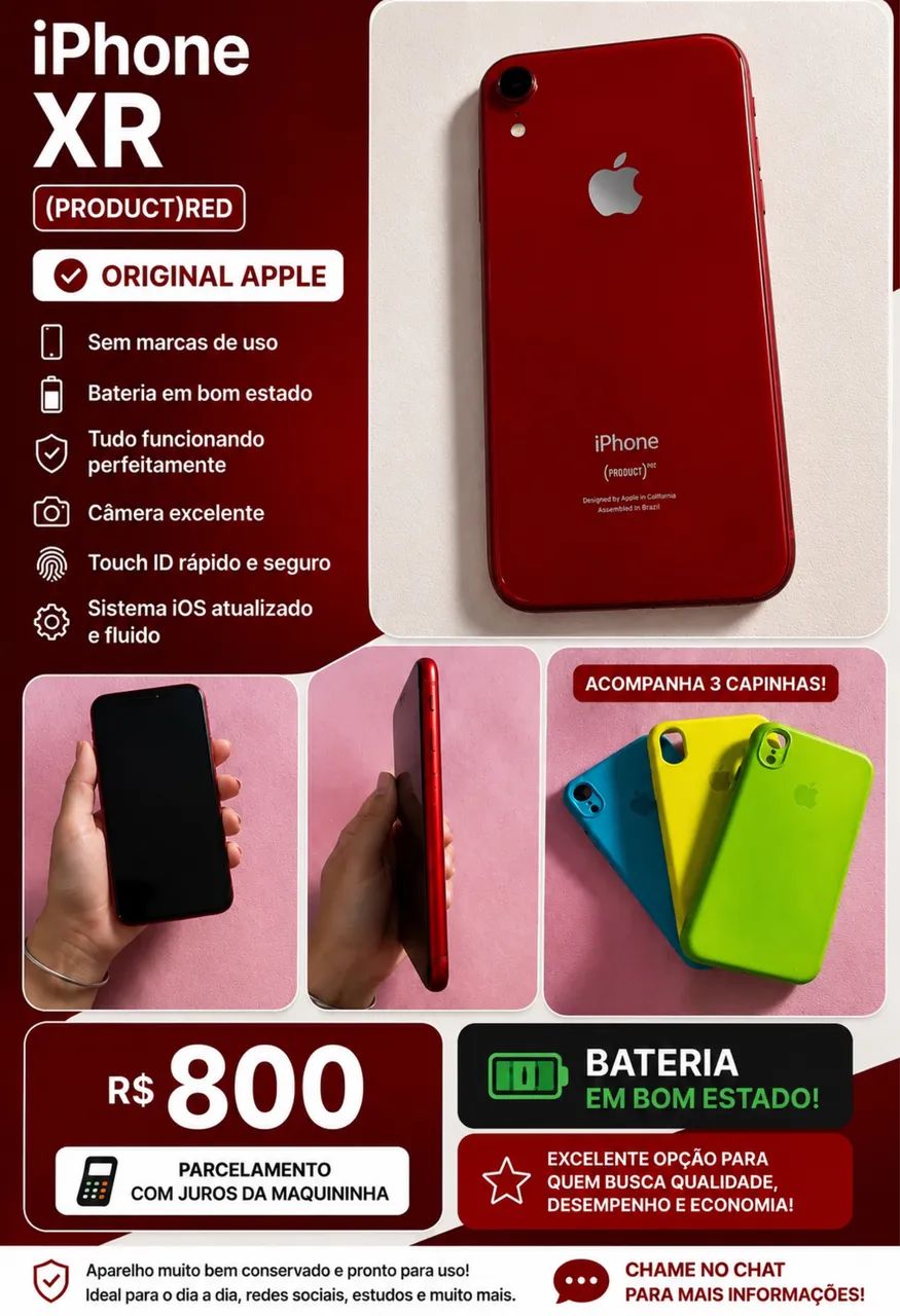 IPhone XR Red - edição limitada 64gb